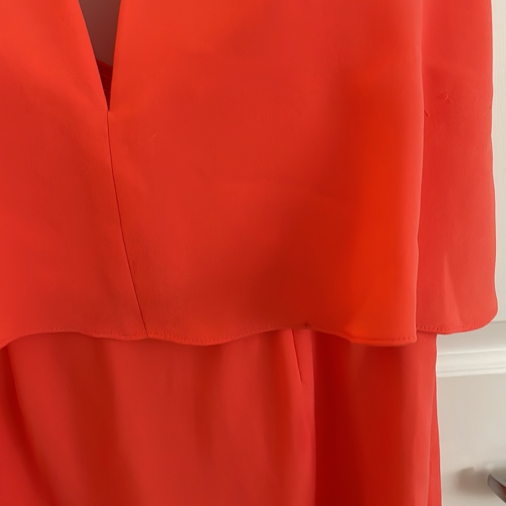 BCBG Max Azria Kate strapless mini dress, orange / coral / red, size 02 - Picture 15 of 16